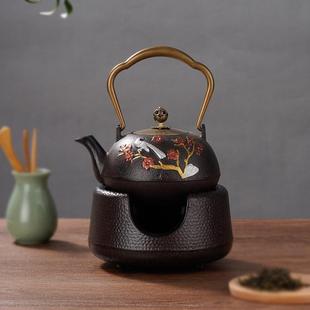 手工绘老铁壶 铸铁壶烧水壶家用煮茶壶养生铁壶复古围炉铁茶壶日式