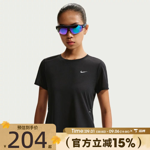 滔搏NIKE耐克女子SWFT NVLT BRTHE SS运动休闲短袖T恤IF1681-010