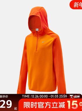 NIKE耐克大童K NK TF LS HZ运动休闲套头衫卫衣HV0197-873