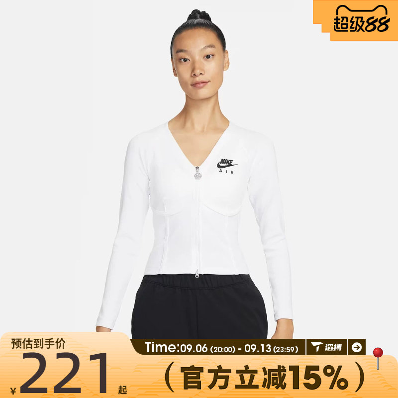滔搏NIKE耐克女子Women's Long-Sleeve运动休闲长袖T恤FD2377-100图片