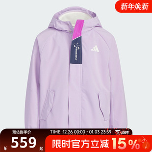 滔搏adidas阿迪达斯儿童JK JKT连帽运动健身夹克外套KC0213 2IN1