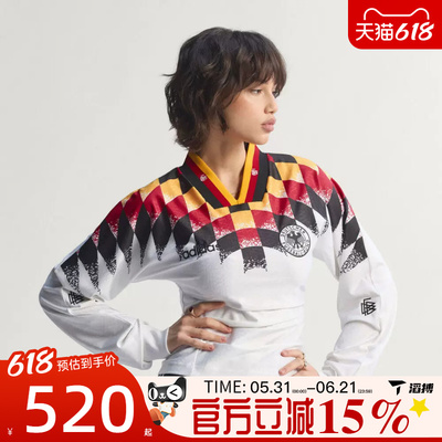 滔搏adidas阿迪达斯三叶草女子GERMANY BB运动休闲长袖T恤KE2287