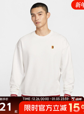 滔搏NIKE耐克男子AS M NK COURT 运动休闲套头衫卫衣IQ3972-100