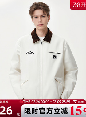 滔搏converse匡威男子百搭夹克翻领运动休闲棉服外套MCJ126-W2Y