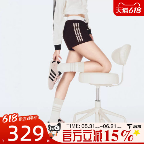 滔搏adidas阿迪达斯三叶草女子CROCHET SHORTS运动休闲短裤KE0197