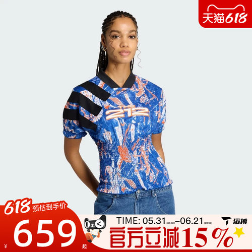 滔搏adidas阿迪达斯三叶草女子NY RECON J运动休闲短袖T恤KE2301