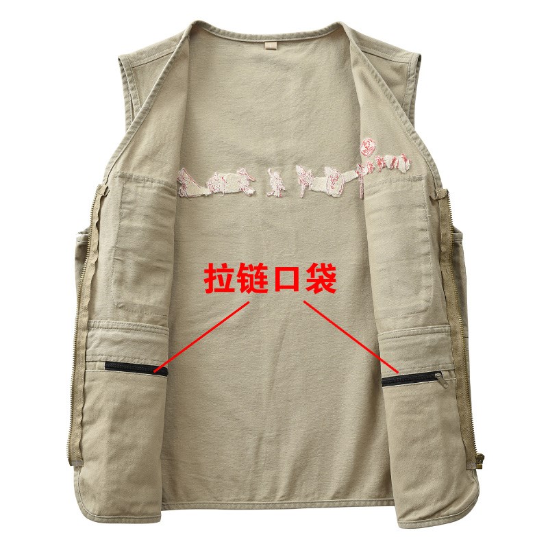 中国摄影家协会多功能摄影网眼马甲多口袋春秋薄款男超大口袋背心