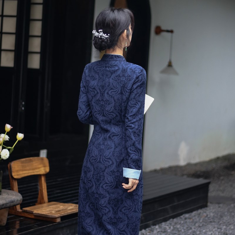 新中式旗袍连衣裙女茶服茶艺服装套装禅意禅服中国风唐装女装春秋