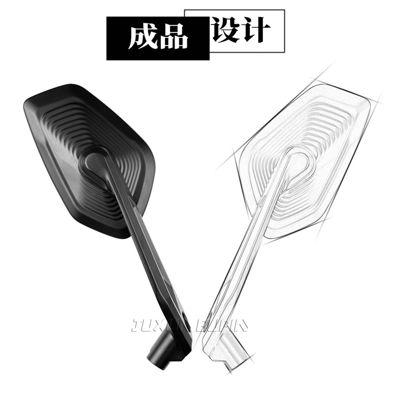 摩托车电动车踏板车街车后视镜街车复古改装铝合金倒车镜反光镜