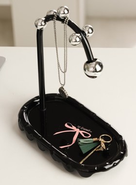 钥匙收纳玄关装饰品摆件托盘家居入户进门口鞋柜客厅奶油风置物架