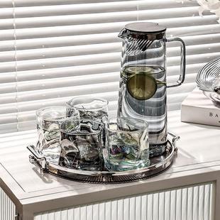 家用客厅玻璃喝水杯子茶杯杯具待客用高级感扭扭杯 德国茶具套装