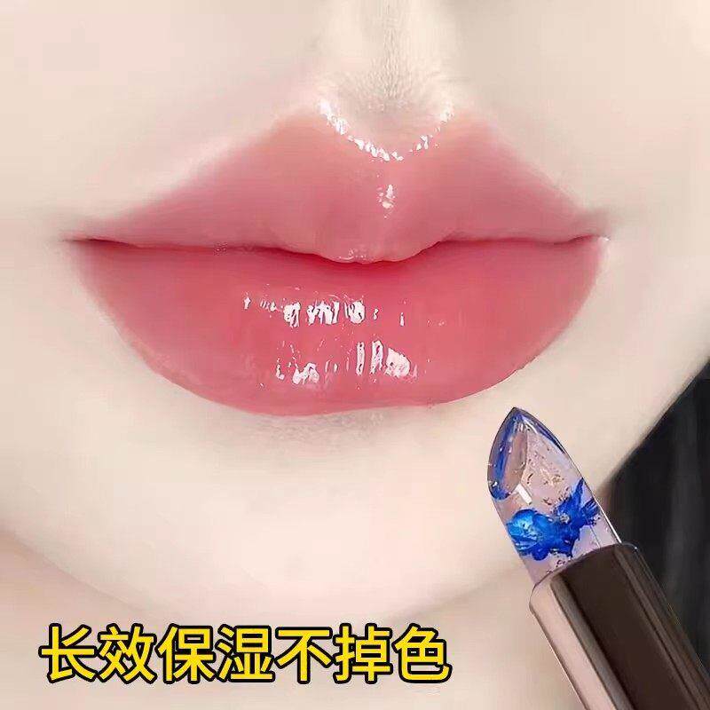 [润唇膏口红二合一]正品滋润保湿秋冬防干裂不沾杯不掉色变色唇膏