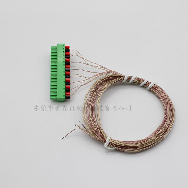 温度巡检采集仪连接线K型热电偶多路温度记录仪JK-8U/16U连接线