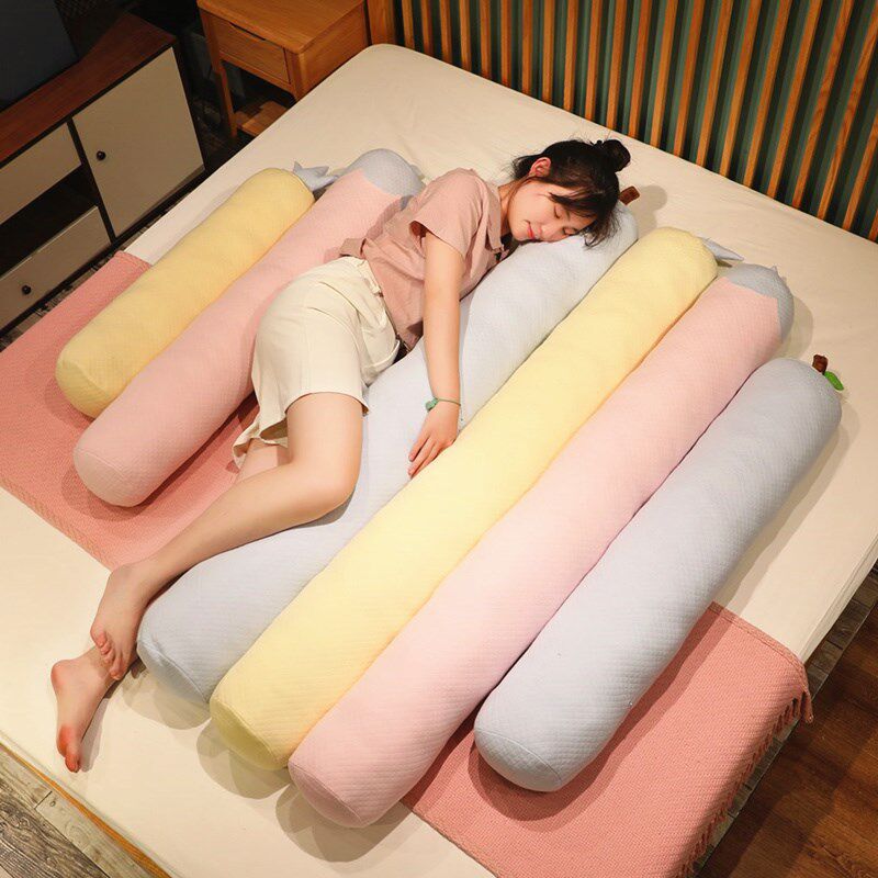 A类纯棉床上夹腿长条糖果玩x偶大人儿童安抚抱枕睡觉专用女生男孩