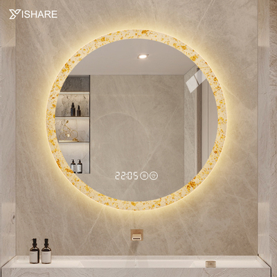 圆形智能镜浴室镜jled壁挂化妆镜亚克力带灯挂墙镜子卧室网红圆镜
