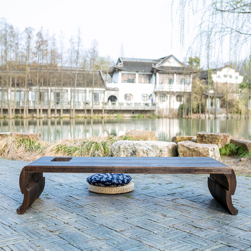 【七韵古琴e】古琴桌榻桌茶桌 烧桐木榫卯结构一体榻桌膝桌矮桌