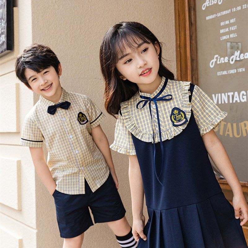 幼儿园园服夏装英伦学院风u毕业照服装表演儿童班服小学生校服套