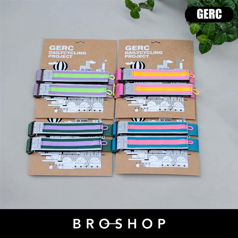 GERC几c客反光骑行束腿带适用Brompton小布折叠自行车大梁防散绑