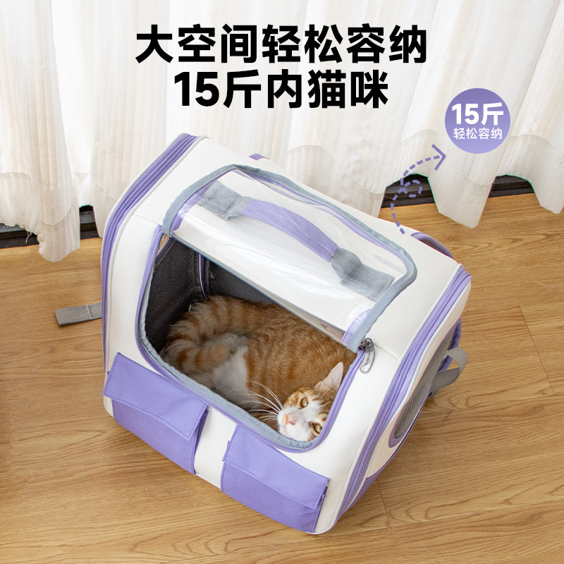 派派猫宠物猫包外出便携大容量y猫咪双肩包手提太空舱狗狗透气背