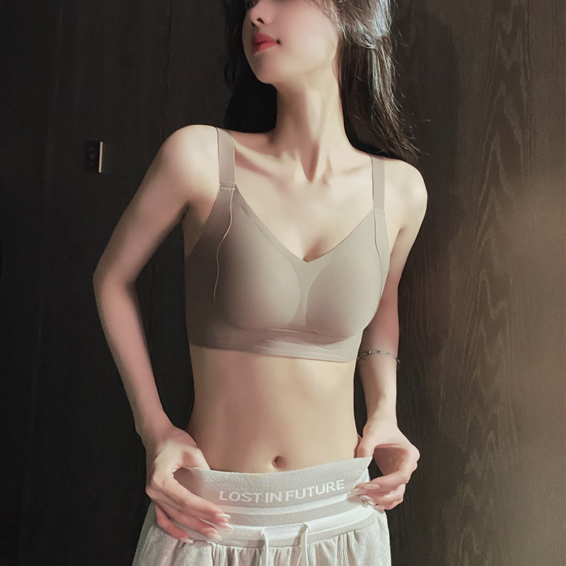 无痕内衣女上g托提拉全罩杯聚拢小胸无钢圈收副乳软支撑防下垂文