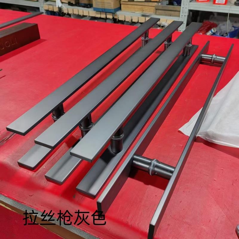 不锈钢玻璃门拉手木门把手刻字商标酒店足浴大门店古铜色黑色现货
