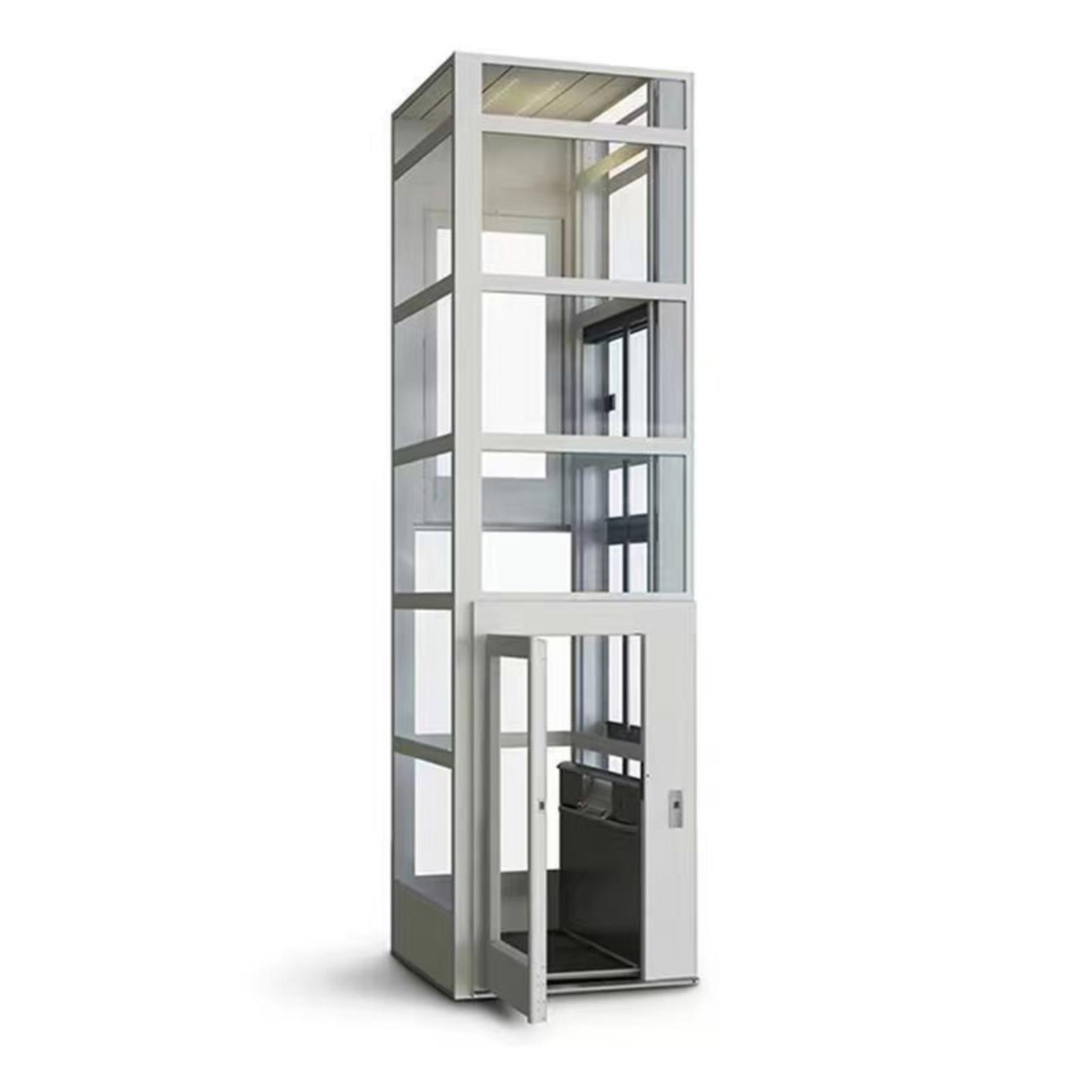 家用电梯二三四层覆式自建房室内外小型升降液压曳引别墅观光电梯