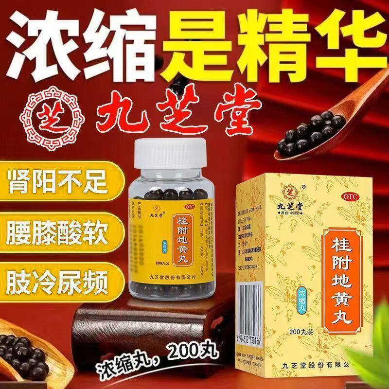 九芝堂桂附地黄丸200丸 补肾固精强肾 肢冷尿频温阳补肾 腰膝酸软