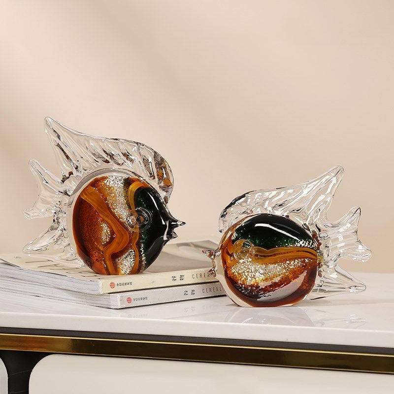 招财鱼热带鱼琉璃摆件简约客厅样板房玄关桌面装饰品年年有余送礼,家居饰品,装饰摆件,淘宝优惠券,粉丝福利购,淘宝优惠卷