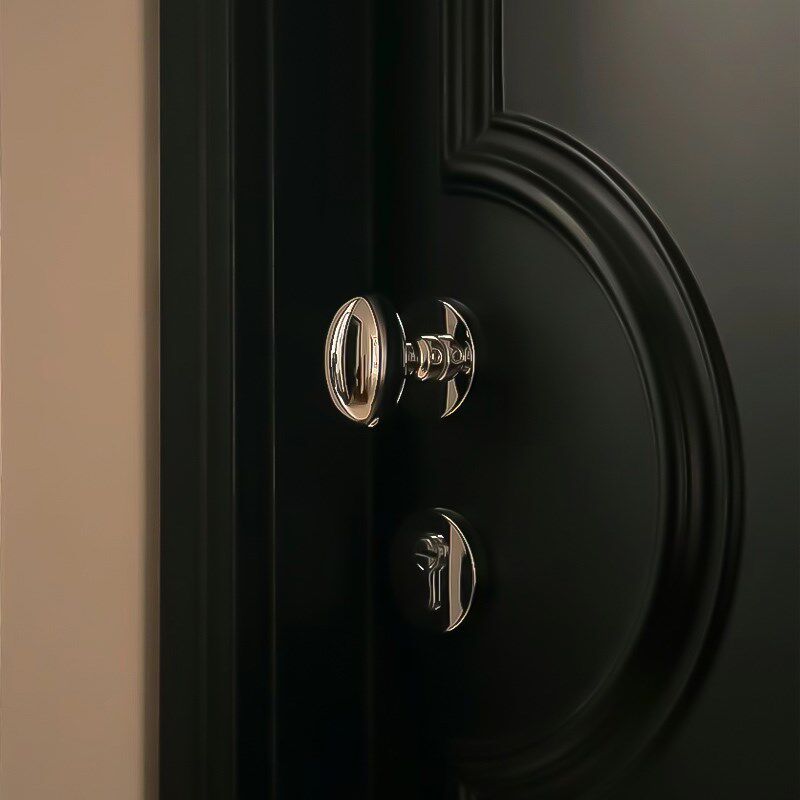 依佰利法式奶油风仿古复古简约圆形椭圆球形蛋蛋房门室内磁吸门锁