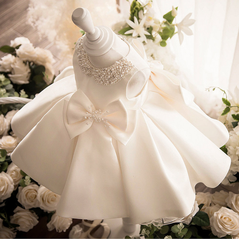 儿童婚纱花童婚礼公主裙结婚伴童女宝婴儿周岁礼服夏季蓬蓬纱女童