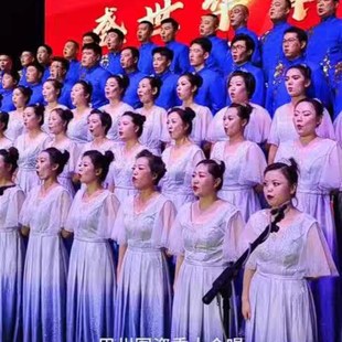 大合唱团演出服女长裙显瘦指挥主持人比赛晚礼服长款表演服装高端