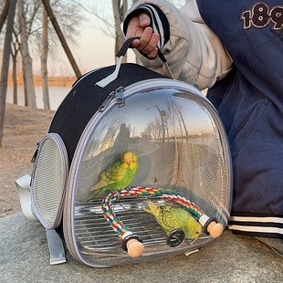 鹦鹉外出包便携鸟笼过年回家背包冬天保暖外带小鸟包玄风太阳牡丹