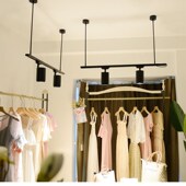 led射灯吊杆轨道条服装 射灯桥架灯具 超市商用延伸轨道加长悬挂式