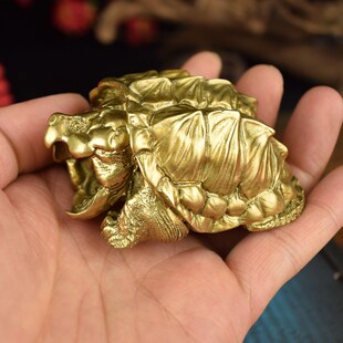 全黄铜实心富甲天下大鳄龟佛鳄龟模型手办桌面摆件长寿乌龟礼品