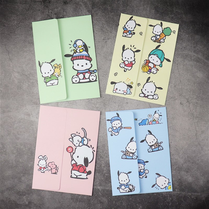 帕帕狗 手写文艺简约稿纸卡通可爱毕业告白情书信纸信封学习手账