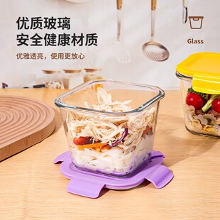 汤碗带盖可微波大容量家用密封玻璃汤桶耐高温圆形饭盒上班族专用