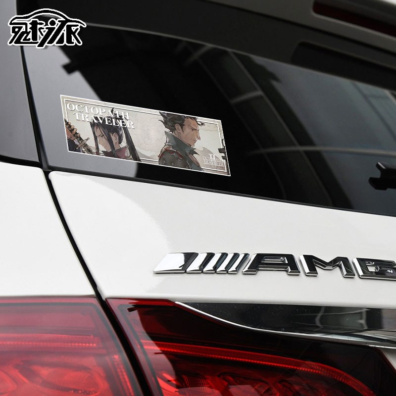 八方旅人2歧路旅人像素游戏反光汽车贴纸车窗车门车身贴后玻璃贴