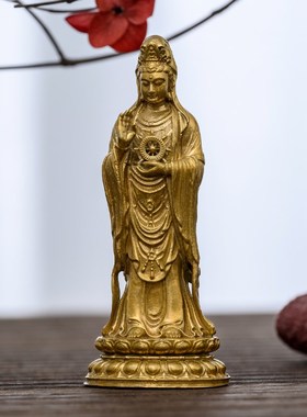 普陀山南海观音南海观世音菩萨佛像神像摆件精致小随身佛家居供奉