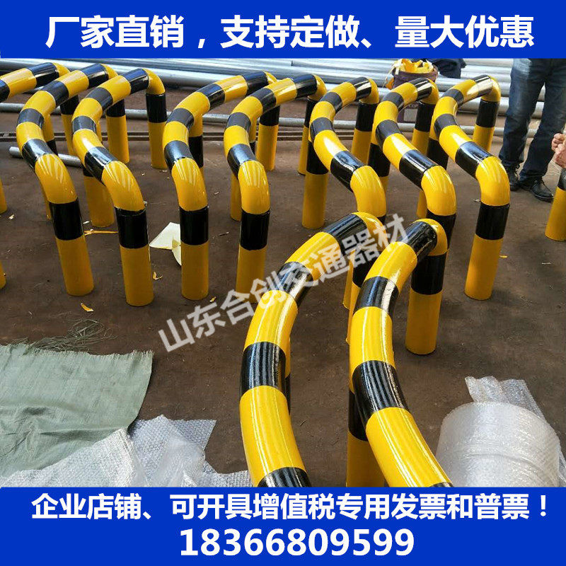 加油站防撞d护栏加油岛防撞柱挡车杆M型弧度隔离栏U型警示柱定做