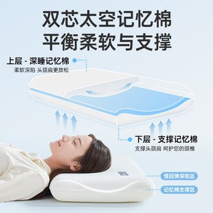 双芯 温眠深睡记忆棉枕头护颈椎健康睡眠酒店家用枕芯护颈
