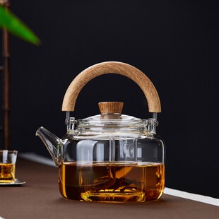 新羽蒸煮两用玻璃煮茶壶电陶炉煮茶器大容量烧水泡茶壶茶具套装