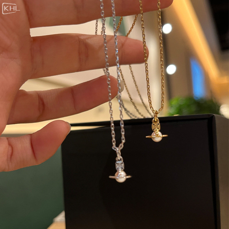 西太后layla珍珠迷你项链土星