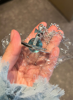 西太后冰川蓝飞行士orb项链土星