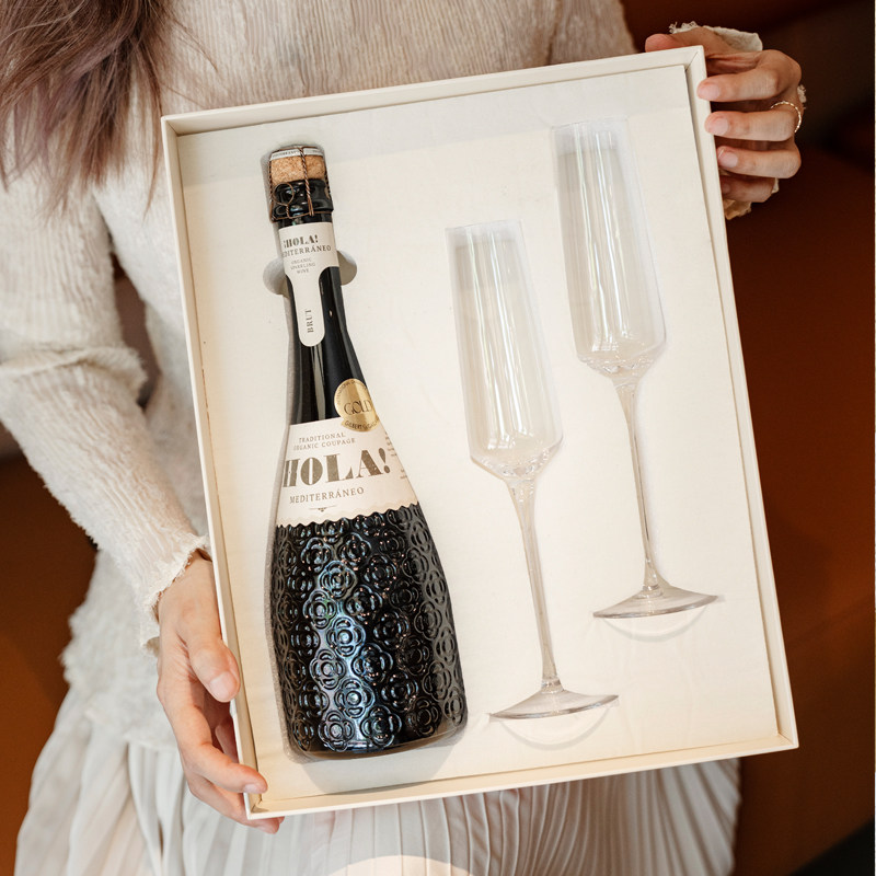 新婚婚酒西班牙进口巴塞之花地中海风情送礼情人节香槟起泡葡萄酒