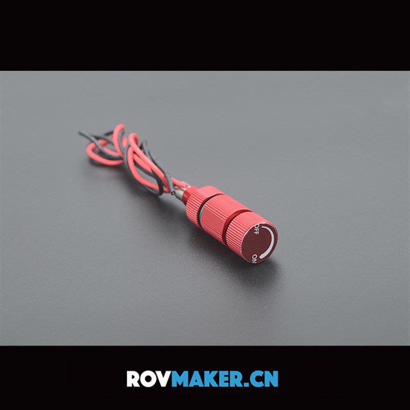 ROV防水开关 金属按钮开关 小型电路改装启动按键 P8mm 细牙0.75