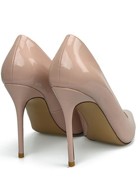 6/8/10厘米大码高跟鞋40-43 44B 45 46尖头漆皮黑色小码女鞋32 33