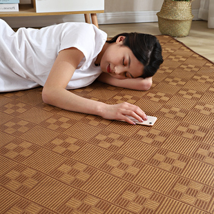 藤席日式凉d席地毯客厅卧室阳台榻榻米地垫夏季床边爬行垫满铺房