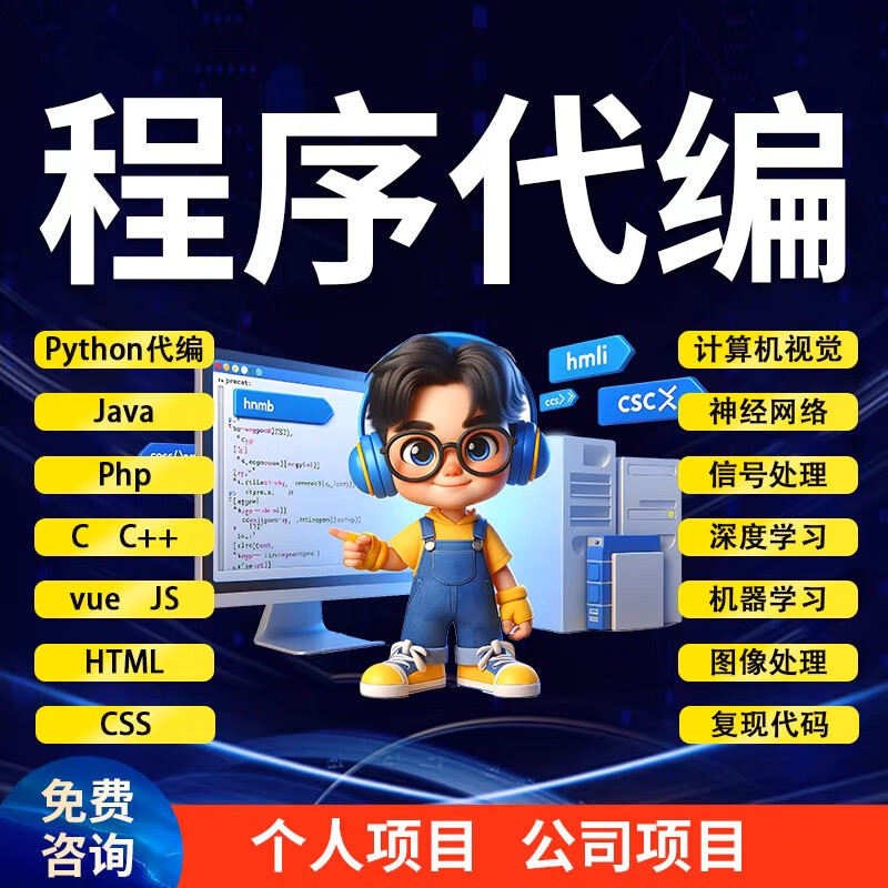 python代码编写matlab程序代编java代做c++接单r代写web深度学习C