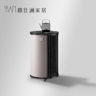 意式 雅仕澜 轻奢高端天然奢石阳台茶车别墅高级感移动副柜边柜
