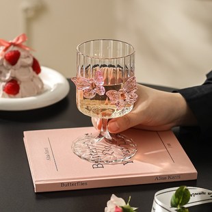 香槟高脚杯子套装 川岛屋红酒杯2个一对礼盒装 女士高颜值生日礼物